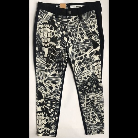 Dkny Jegging Artist Pant Modern Print Sz 06 Animal Print - Picture 1 of 5